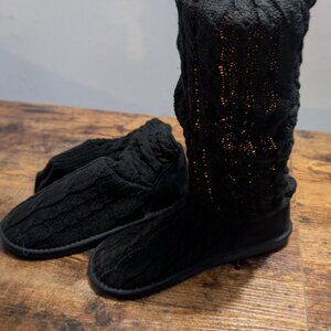 Just Fab fuzzie, brittany knit, black size 7 boot